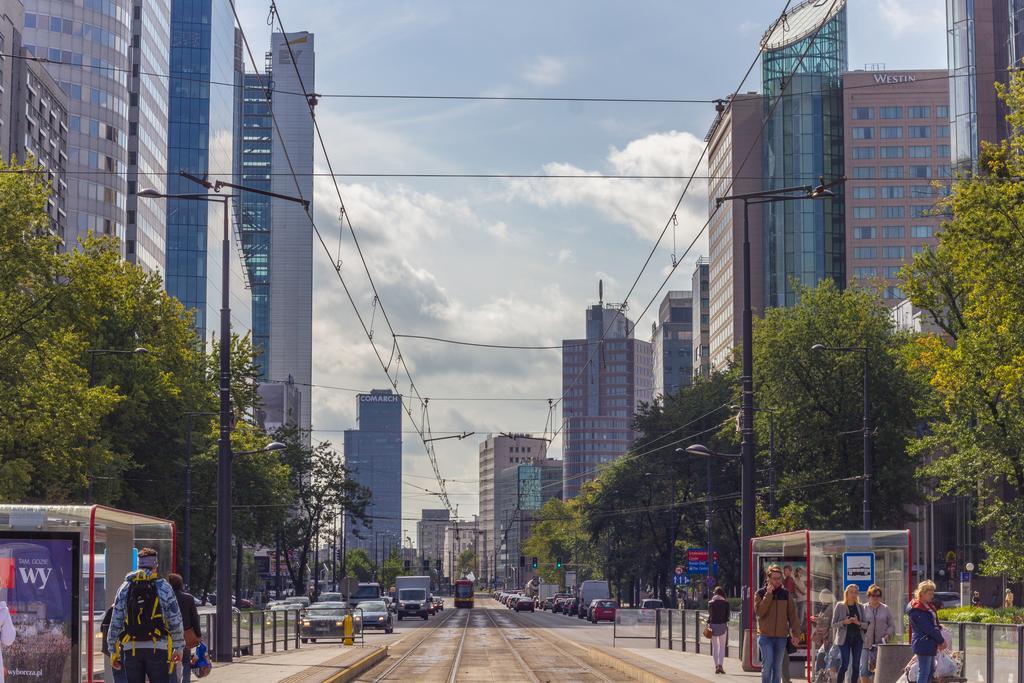 Industrial 9Th Floor Central Apartment With Balcony And Views Warsaw Luaran gambar